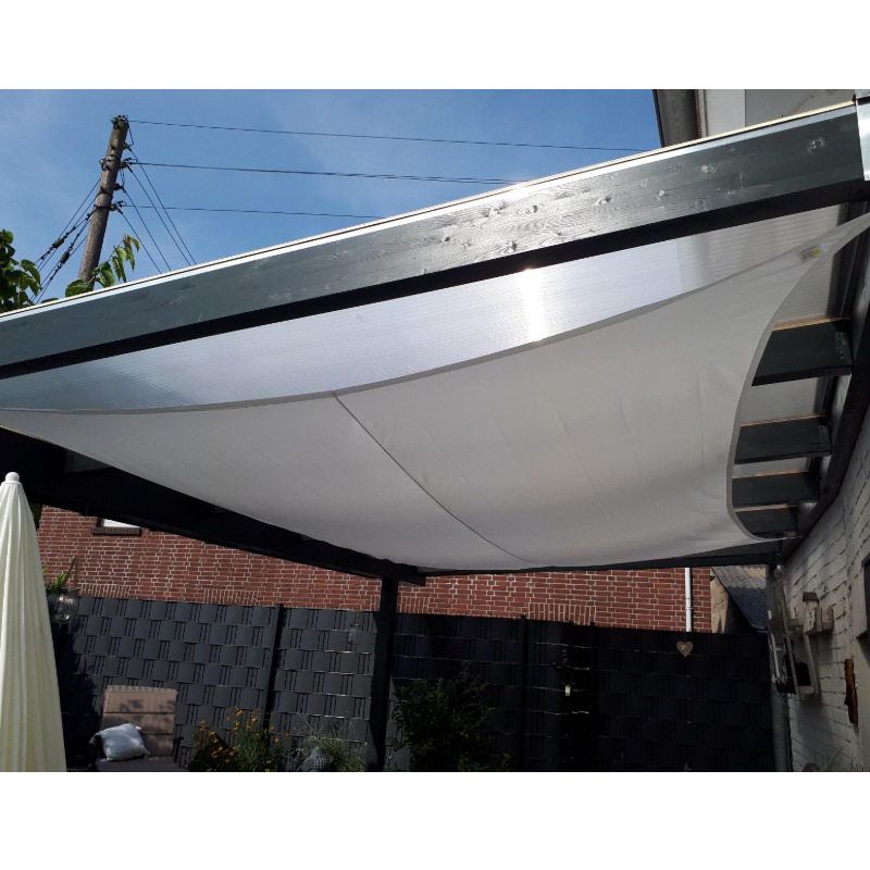 썬쉐이드 선쉐이드 캐노피 야외 카페 발코니 그늘막 차광막 오렌지 삼각형 2x2m - 상세 이미지 3