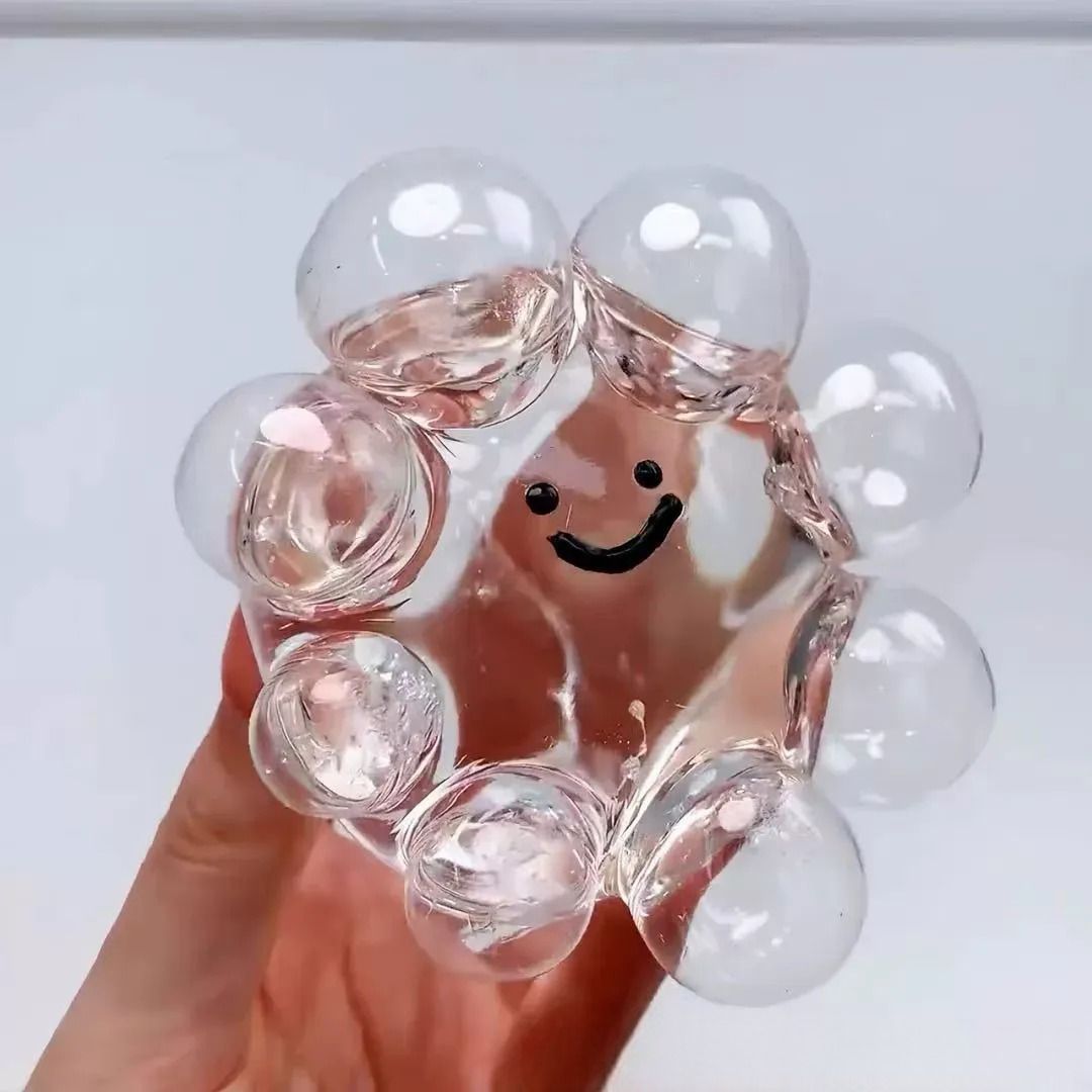 스마일 물방울 거품 버블 말랑이 슬랑이 타바 스퀴시 스트레스볼 쫀득 슬라임 액체괴물 주사기 - 상세 이미지 2
