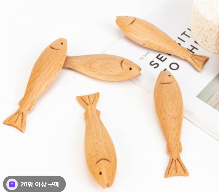 나무 원목 물고기 diy 소품 - 상품 이미지