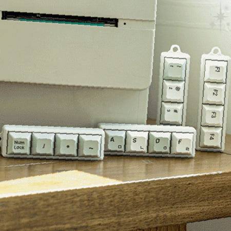 키보드버튼 장식고리 가방걸이 파우치장식 사각형 디자인 휴대용 액세서리 감성