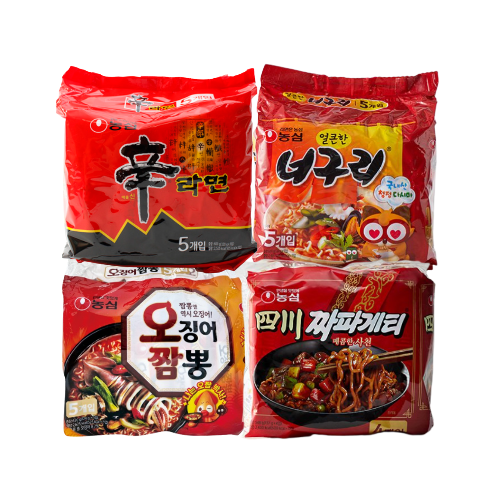 신라면5봉+너구리5봉+사천짜파게티4봉+오징어짬뽕5봉 (총19봉) - 상품 이미지