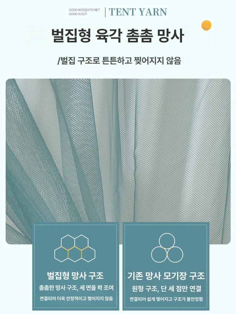 공주 연핑크 원형 코너 침실 커버 모기장 레일 프릴캐노피 침대캐노피 - 상세 이미지 4
