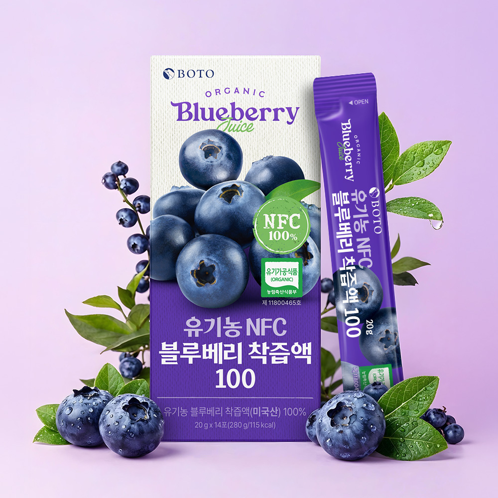 보뚜 유기농 NFC 블루베리 스틱 착즙액 100 14포, 3개 - 상세 이미지 2