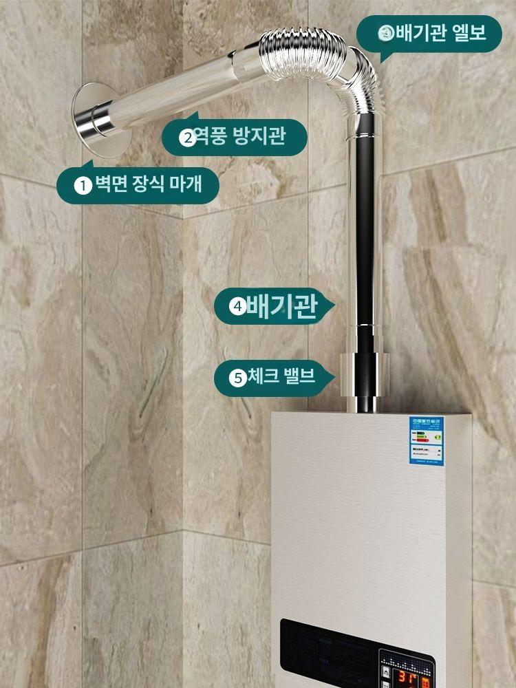 연통 배기 스토브 호스 덕트 벤트 건조기 연장 파이프 알루미늄 호일 호스 0.65-1.3m - 상세 이미지 3