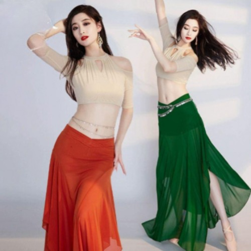 봄 여름 벨리댄스 스커트 트레이닝복 댄스복줌바 - 상품 이미지