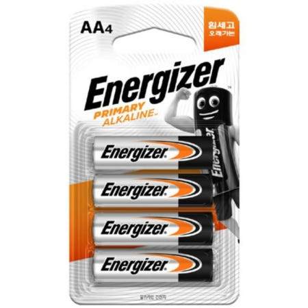 성심샵 에너자이저 프라이머리 알카라인 건전지 AA 4입 충전지 사무용품 AA건전지