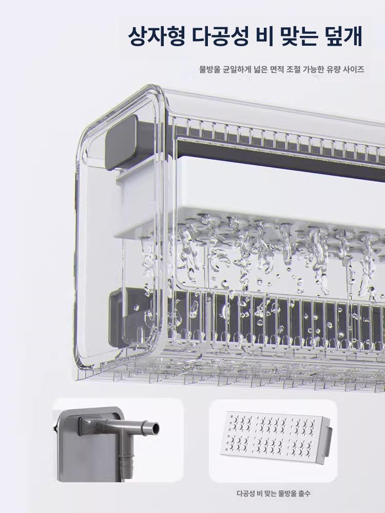 3자상면여과기 어항상치 필터 여과조 유막 무음 외부형 대형 단일 저소음 드립 박스 60cm 벽걸이 - 상세 이미지 5