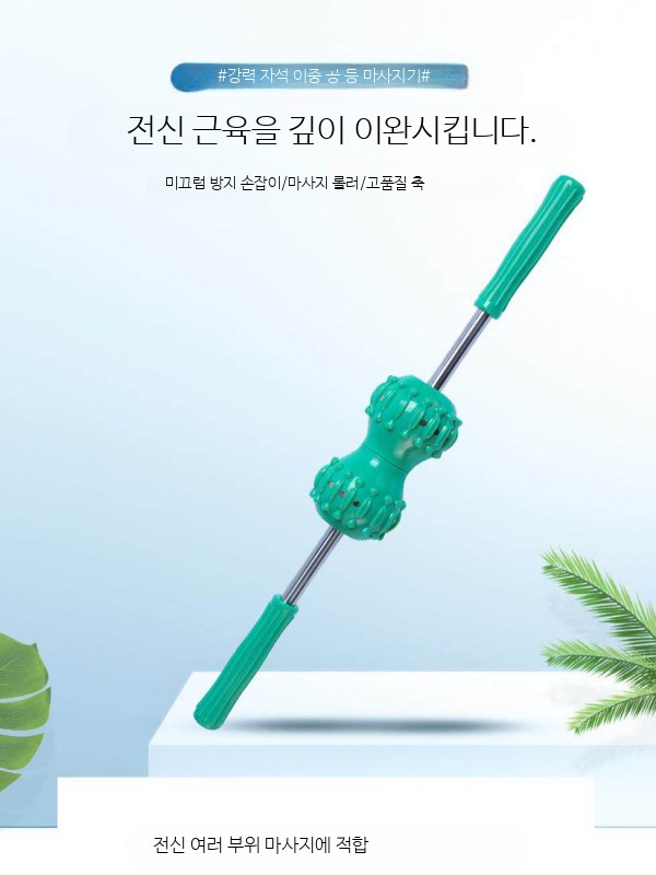 다리용 수동 마사지기 전신 경락 마사지기 척추 등 마사지 롤러형 양면 볼 지압기 - 상세 이미지 3