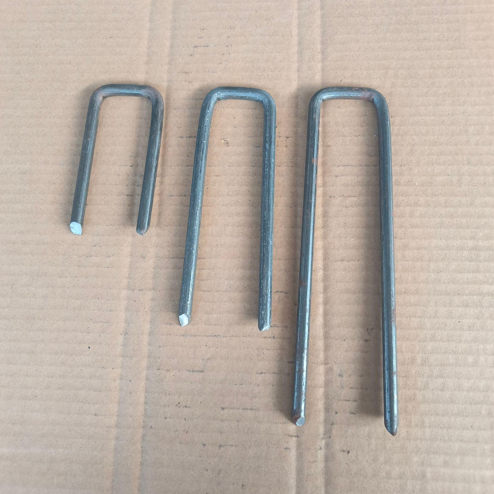 접지못 U자형 강철 고정핀 두께6mm폭4cm길이10cm 아연도금 5mm 10cm - 상세 이미지 5