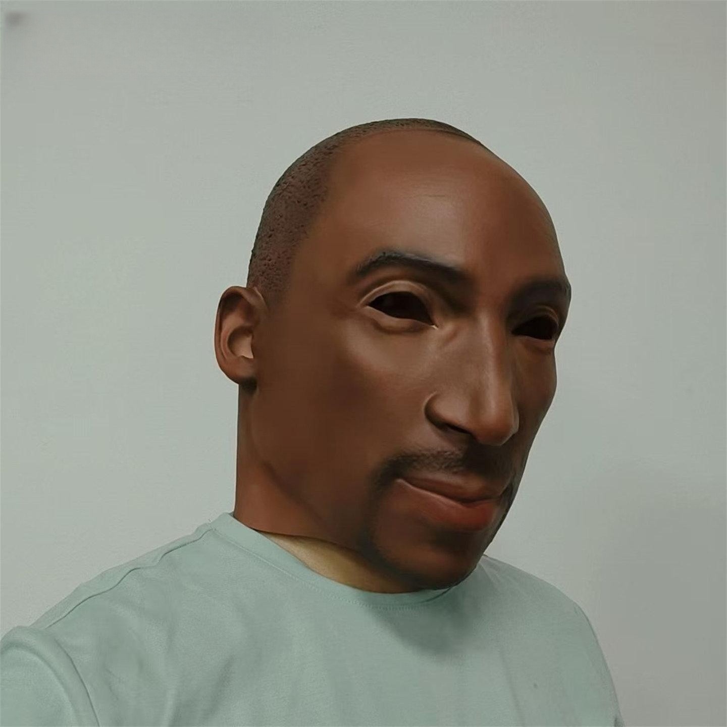소품 얼굴 마스크 3D 파티 실리콘 코스프레 가면 분장 이벤트 흑인 - 상품 이미지