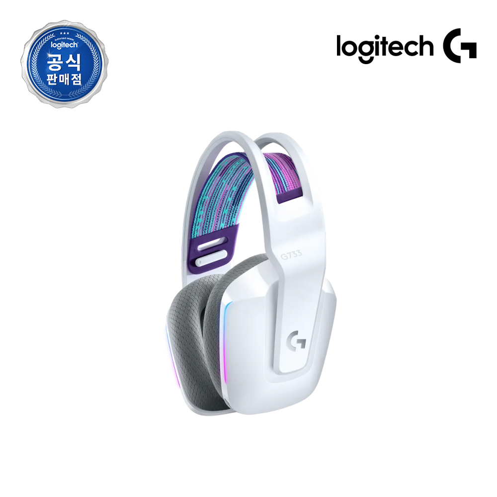 [헤드셋파우치 증정] 로지텍코리아 공식 G733 LIGHTSPEED 무선 게이밍 헤드셋 화이트 - 상세 이미지 2