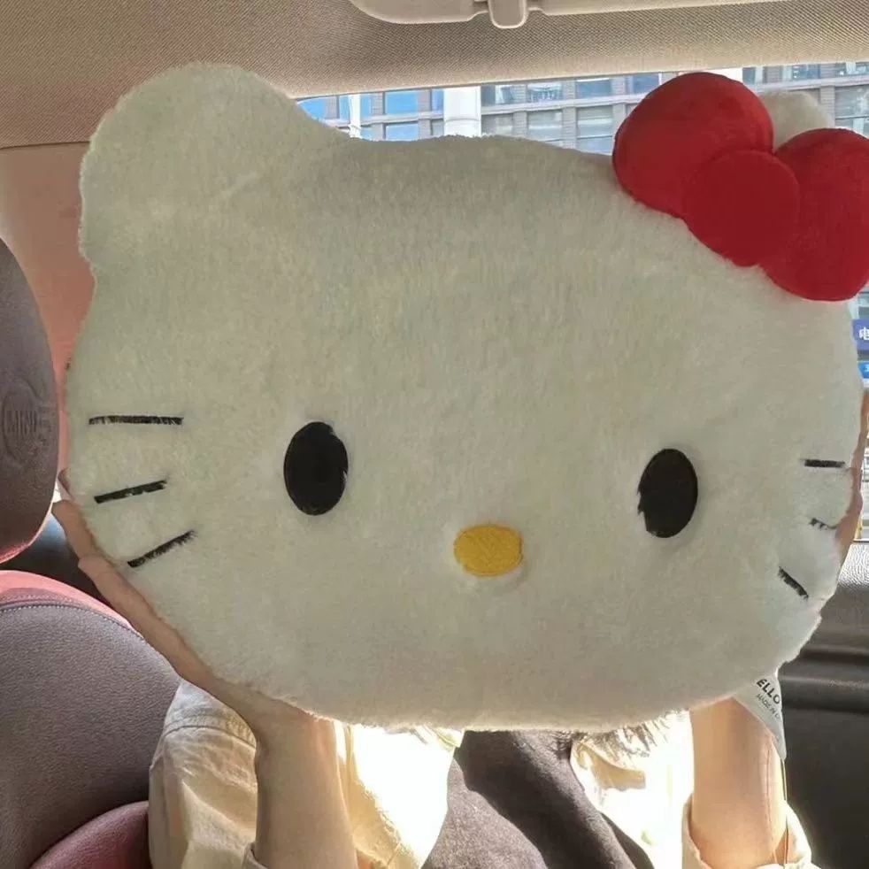 헬로키티 쿠션 베개 방석 대형 소파 침대 거실 침실 선물 키 36x27cm 고양이 머리 모양 베개 36x27cm - 상세 이미지 5