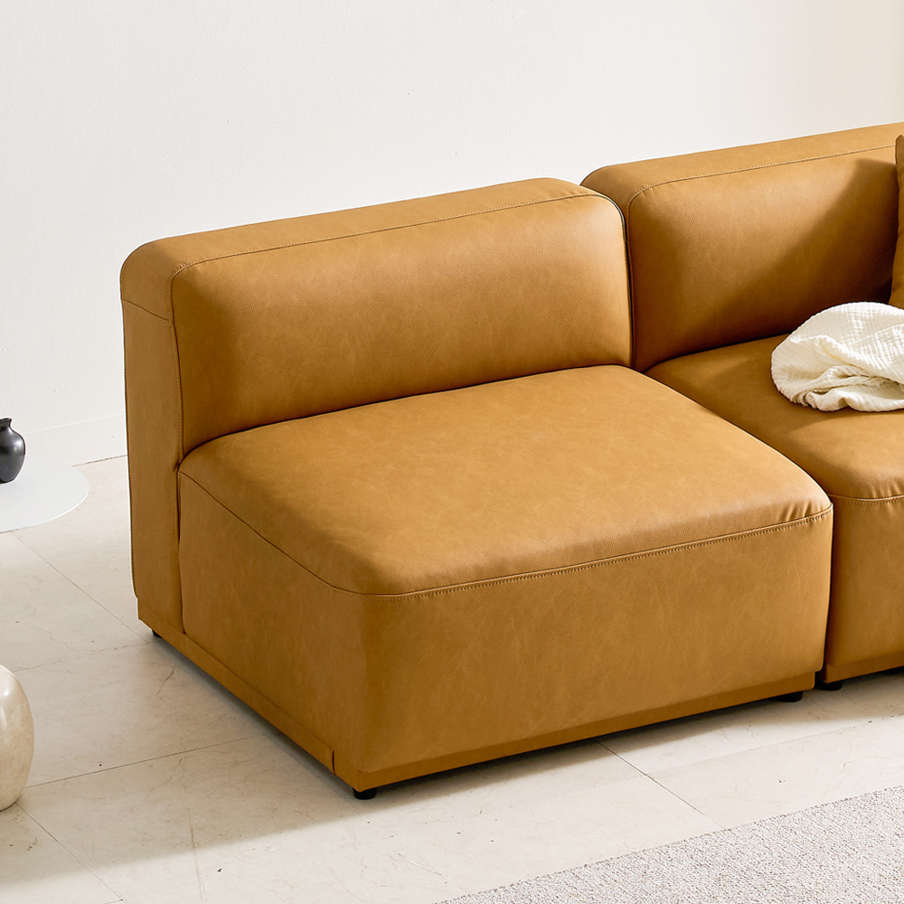 케이하우스홀드 켄지 1인 모듈 소파 비건레더 모던디자인 국내제작 가죽 실리콘가죽