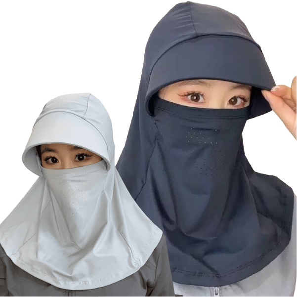 [이거찜] 자외선 완벽 차단 쿨링 캡 바라클라바 햇빛가리개 360모자 라이딩 - 상품 이미지