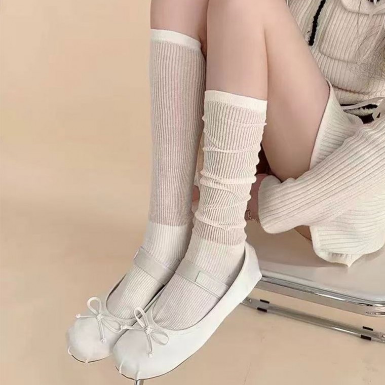 여름 시스루 롱 니삭스 3color LM-0658 - 상품 이미지