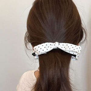 도트 왕리본 머리핀 예쁜 바나나집게핀 포니테일 리본 헤어핀 솔직 후기 | 실사용자 리뷰 분석 - 상품 이미지 4