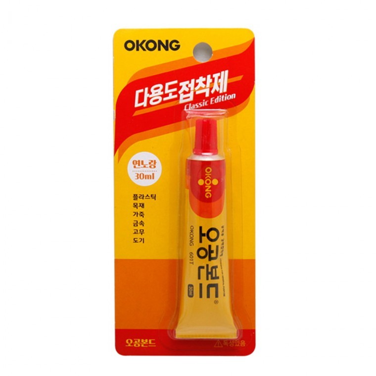 오공 다용도 접착제 연노랑 30ml 본드 보수용품 - 상품 이미지