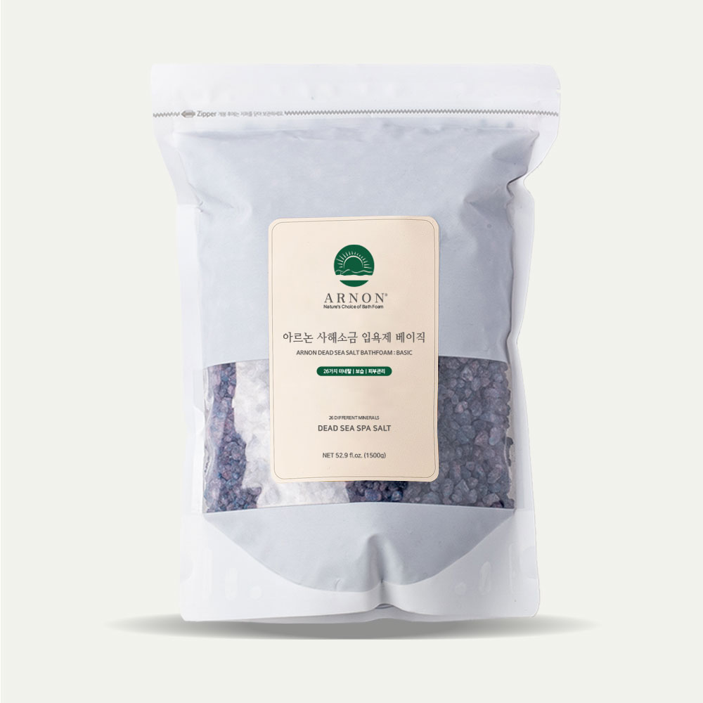아르논 사해소금 입욕제 베이직 1.5kg 내추럴 바스솔트 배쓰 반신욕 목욕 아로마 족욕제 - 상세 이미지 2