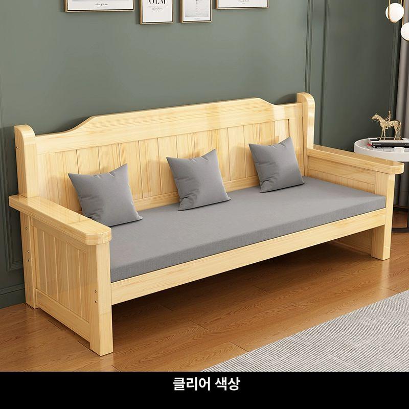 긴체어 벤치 나무 빈티지 가성비 펜션 우드 소파 3인 2인용 평상 사무실 장식 원목 소품 벽시계 체어 - 상세 이미지 4
