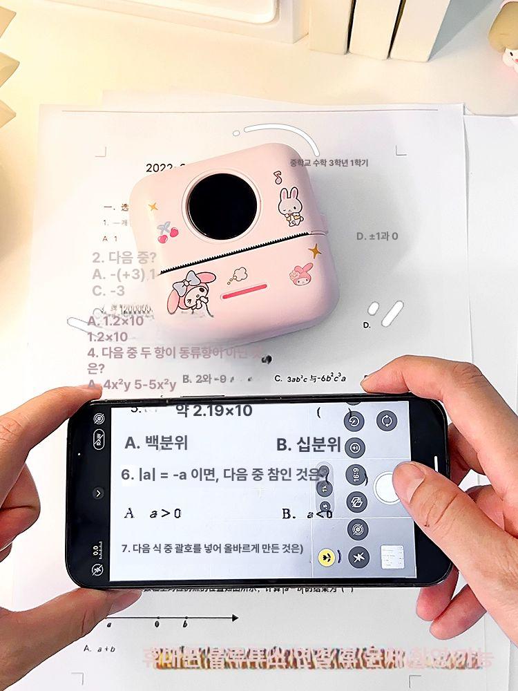 오답노트 프린터 숙제 전송 다꾸용 사진 도우미 간편 화이트 기본 프린터+1롤 10년용지+스티커 기본구성 - 상세 이미지 5