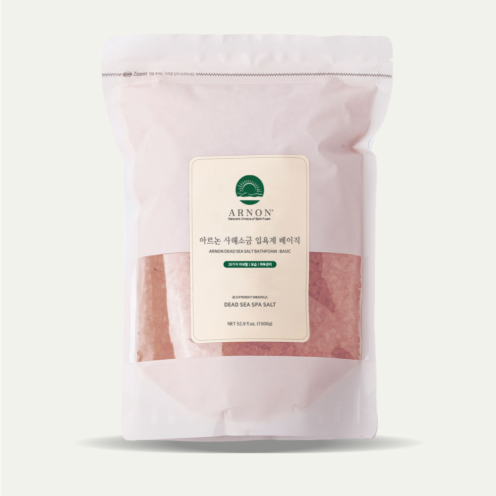 아르논 사해소금 입욕제 베이직 1.5kg 내추럴 바스솔트 배쓰 반신욕 목욕 아로마 족욕제 - 상세 이미지 4