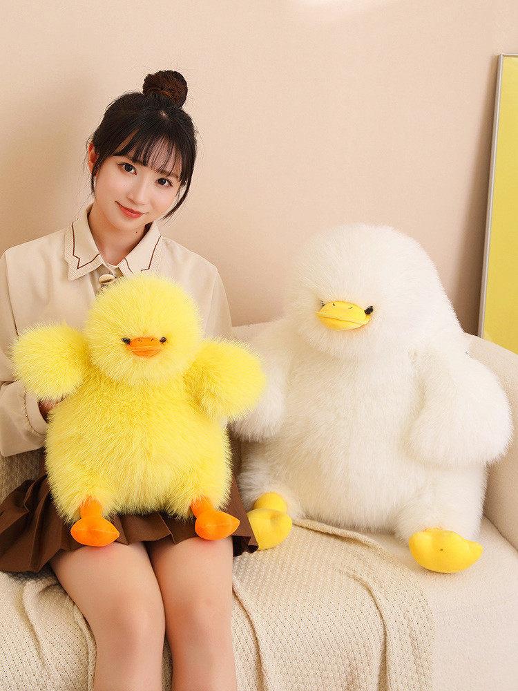 병아리 애착 안고자는 선물 침대 동물 수면 포근한 인형 노란 대왕 - 상세 이미지 3