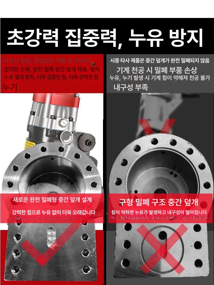 유압 펀칭기 타공 공압 강판 구멍 강철 충전 스테인레스 베이직 1800W 각강 펀칭기 몰드 5개 포함 - 상세 이미지 3