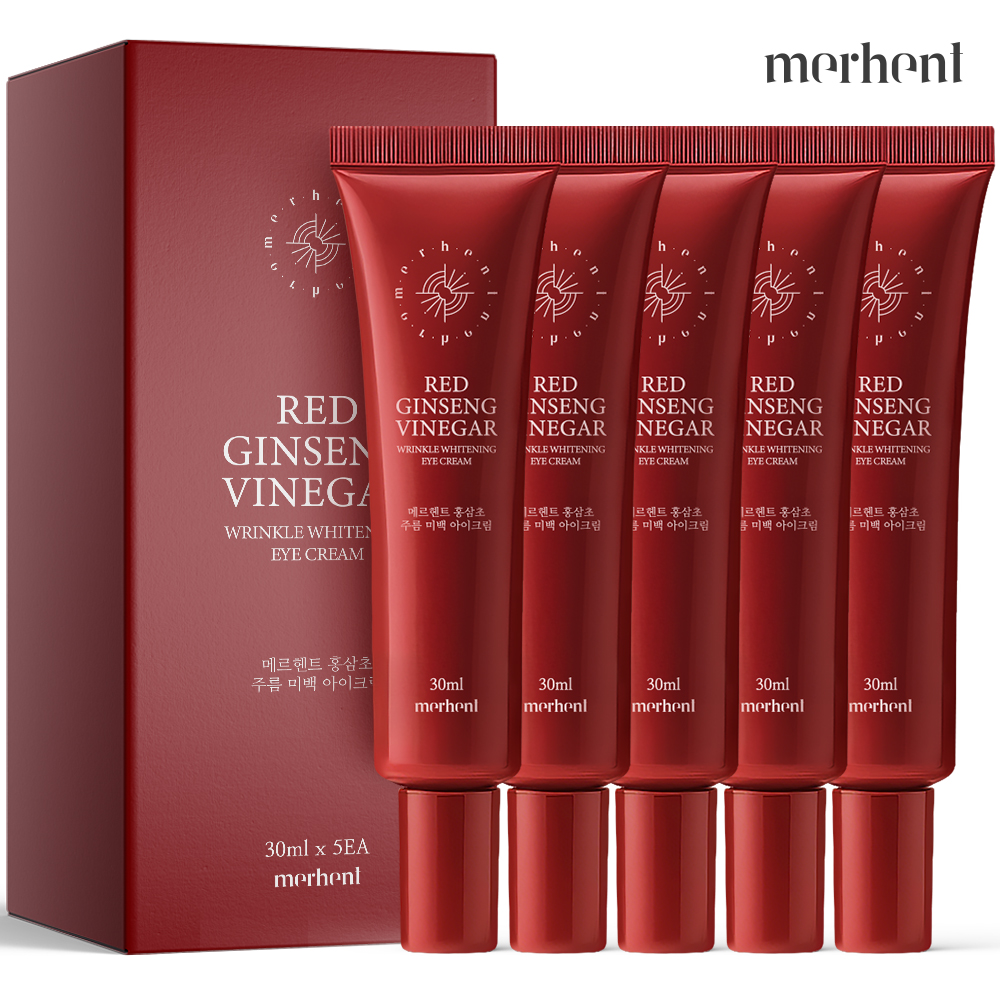 메르헨트 홍삼초 주름 미백 아이크림 30ml 5개 눈밑 눈가 꺼짐 처짐 방지 다크써클 - 상품 이미지