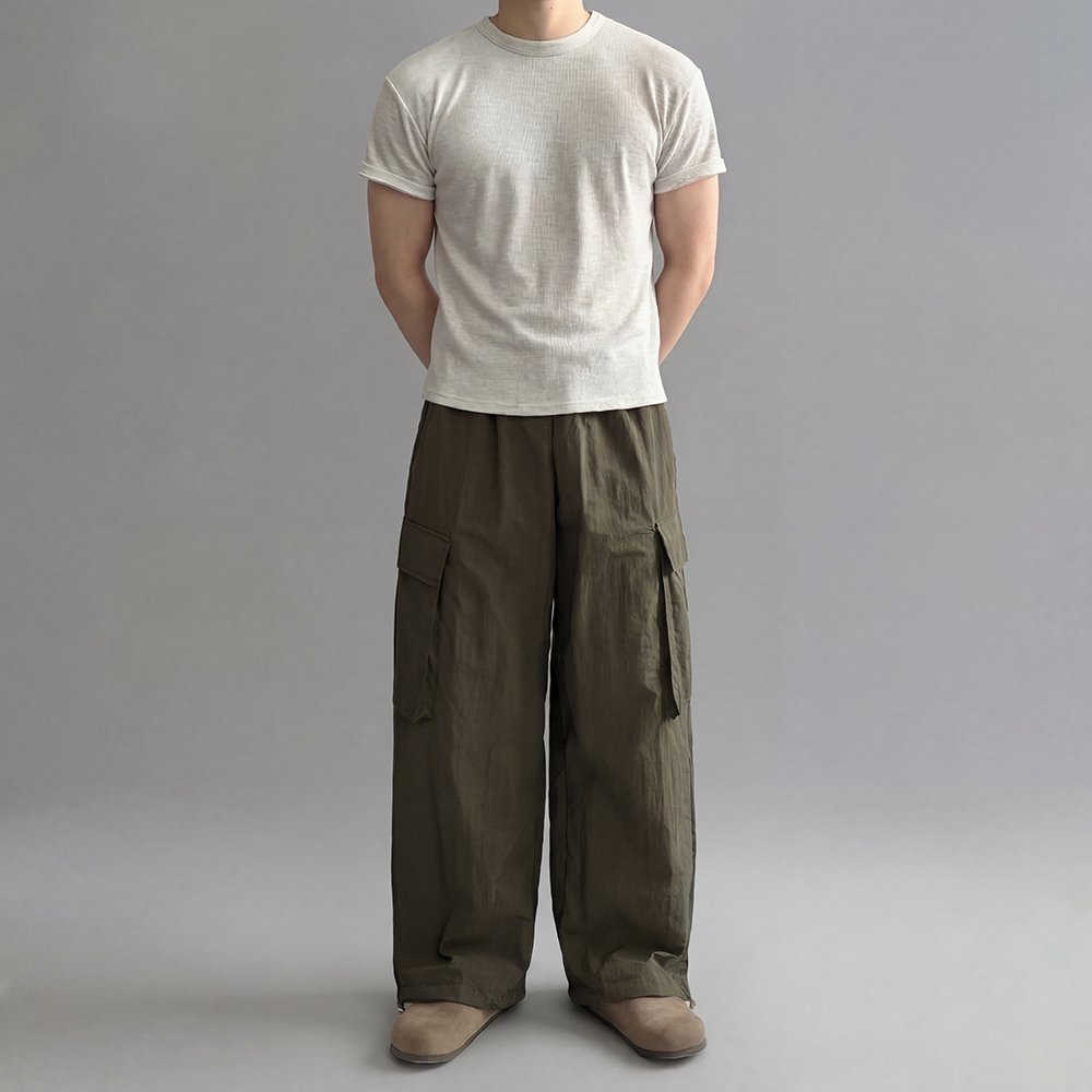 나일론바지 건빵바지 벌룬팬츠 카고바지 - 상세 이미지 3