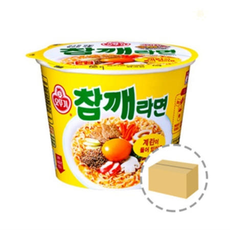 [루리점빵협력사]루리점빵 오뚜기 참깨라면 컵라면 큰컵 박스 12개 여행간식 야식간식 국물컵라면