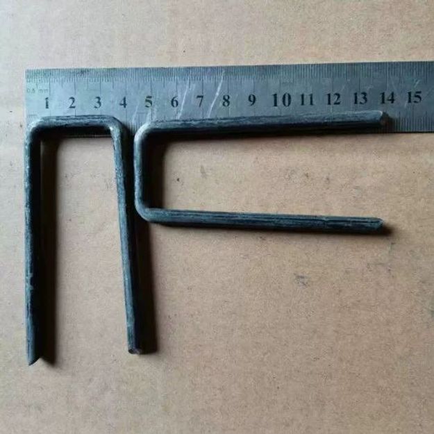 접지못 U자형 강철 고정핀 두께6mm폭4cm길이10cm 아연도금 5mm 10cm - 상세 이미지 2