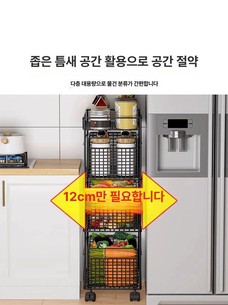 손잡이 트레이 주방 40cm 화이트 3단 키큰 틈새 우드 나무쟁반 업소용 - 상세 이미지 3