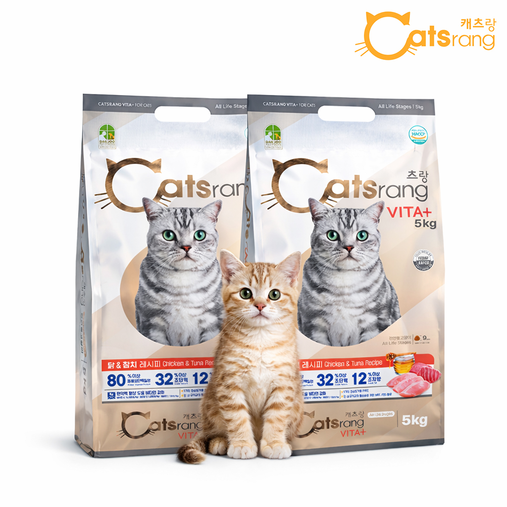네이버 파워도그 고양이 대용량 사료 캐츠랑 전연령 5kg x2개 10kg