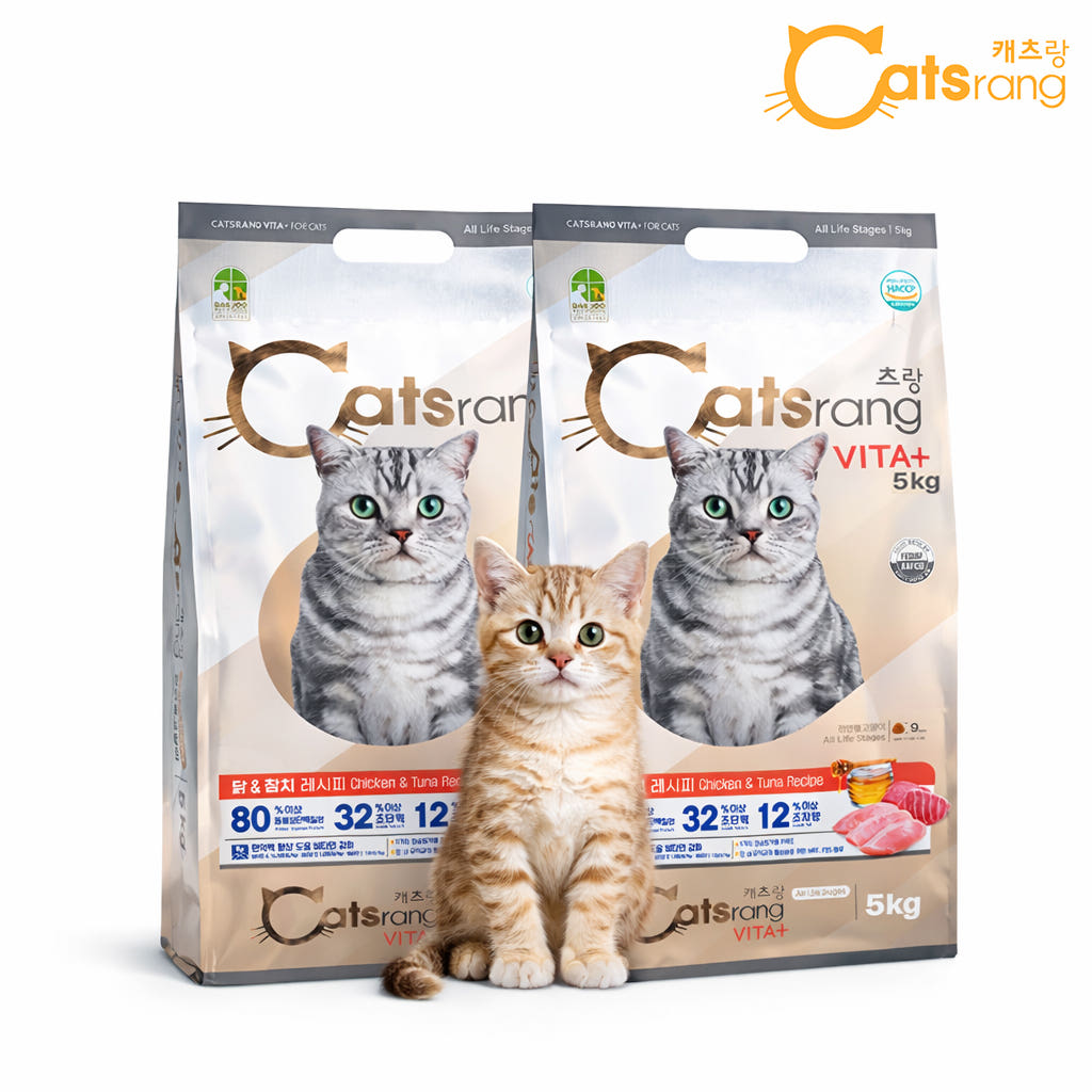 파워도그 고양이 대용량 사료 캐츠랑 전연령 5kg x2개 10kg