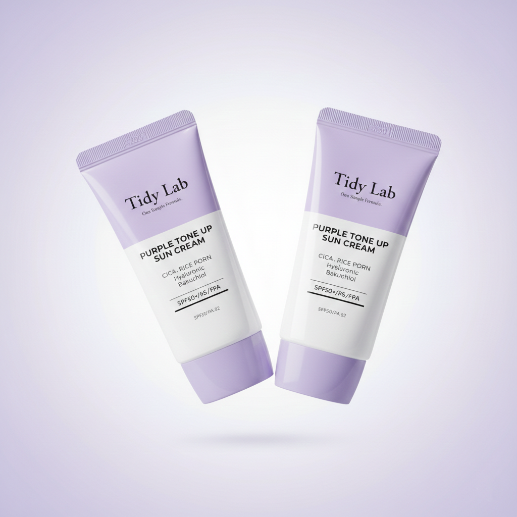 타이디랩 퍼플톤업선크림 spf50+ 비건 CICA PDRN 바쿠치올 50ml, 2개 - 상세 이미지 2