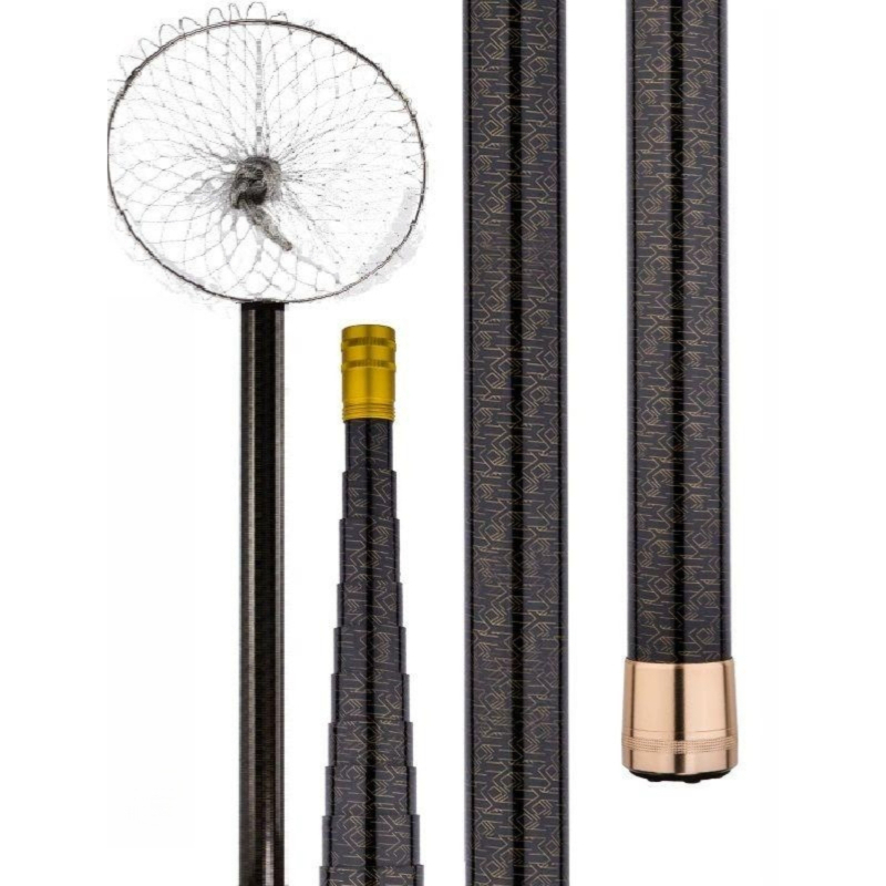 접이식 뜰채 카본 뜰망 물고기 막대 낚시 길이조절 바위 민물 바다 네트 메쉬 경량 - 상품 이미지