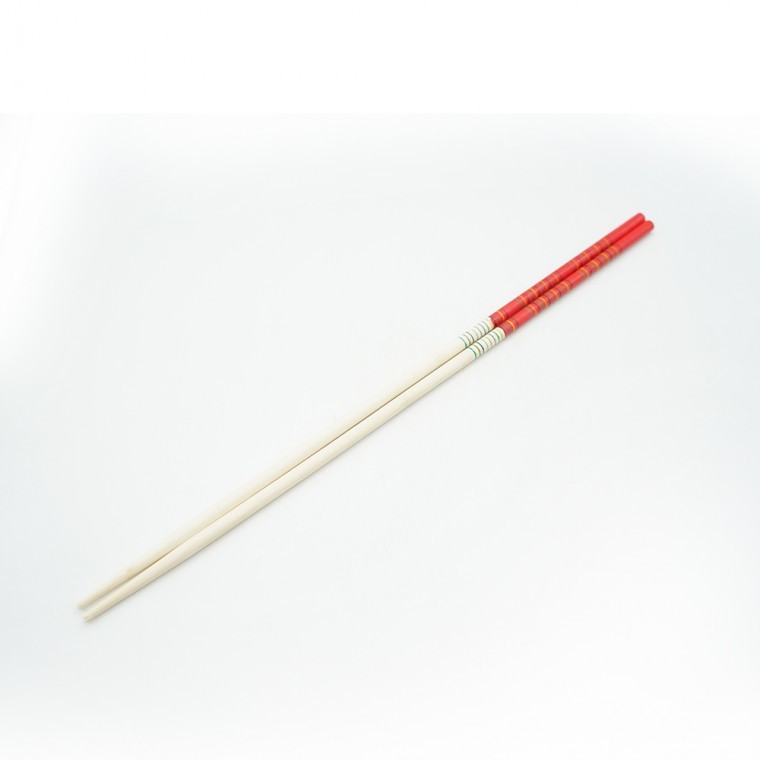 칼라 튀김젓가락 45cm 튀김용 긴 나무 우드 젓가락 - 상품 이미지