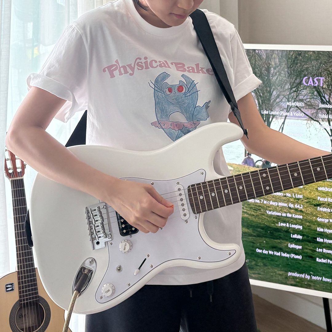 [3차] 피지컬베이커리 고양이 오버핏반팔 캐릭터반팔 빈티지 티 발레 슬래커 코어 오프화이트, L - 상품 이미지