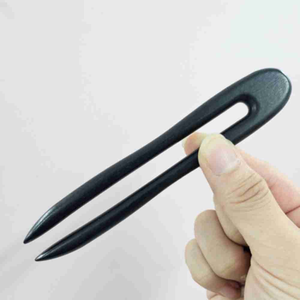 우드 헤어핀 머리장식 U자 비녀 헤어소품 업스타일핀 - 상품 이미지