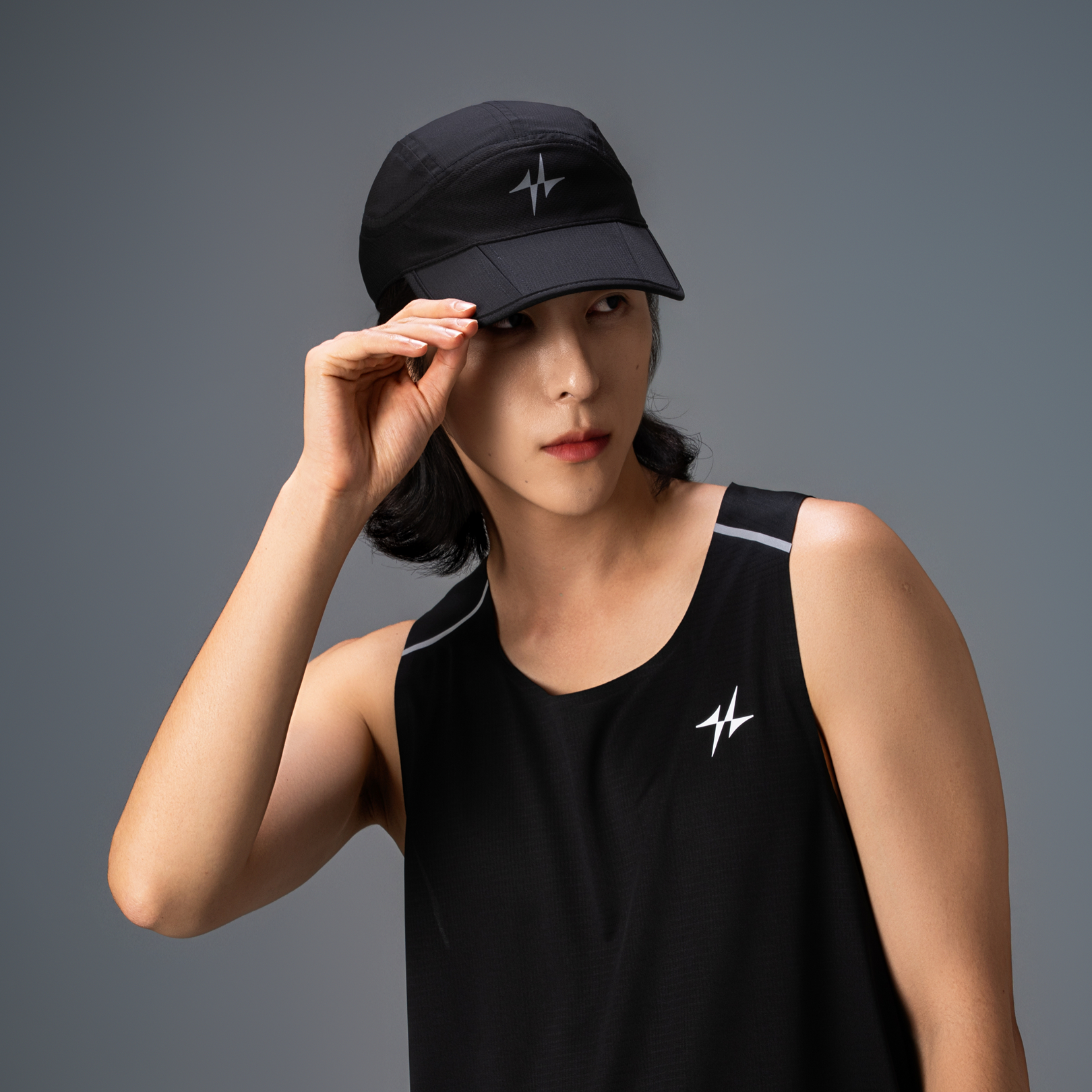 러닝라이프 운동 테니스 모자 마라톤모자 러닝캡 폴더블 이미지 2