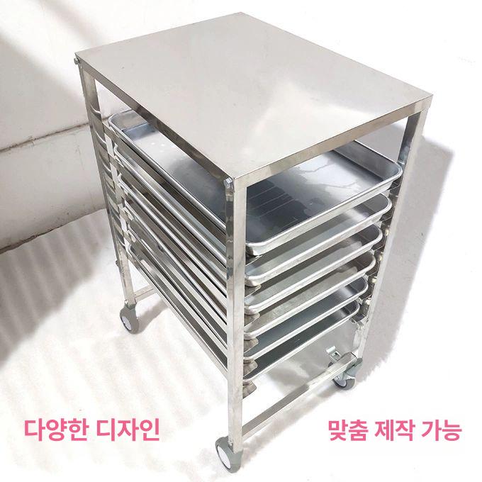 빵렉 베이커리 오븐 랙 업소용 이동식 주방 스테인레스 전자레인지 스텐 퇴식구 렌지대 베이킹 보관 - 상세 이미지 2