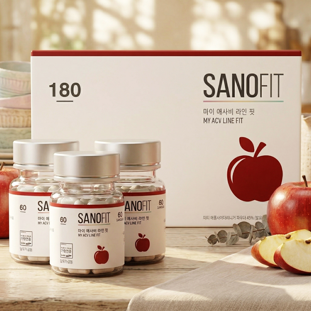 사노핏 마이 애사비 라인핏 6개월분 180정 유기농 마더 애플사이다비니거 맛있게 먹은 솔직 후기 - 대표 이미지