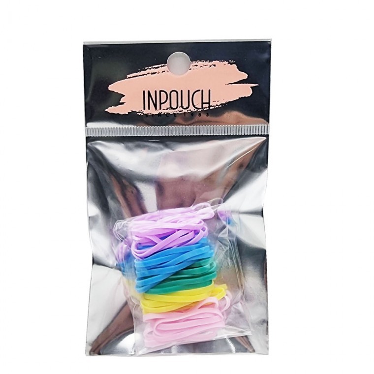 파스텔 머리끈 대 50p 칼라고무밴드 대용량머리끈 고무줄 - 상품 이미지