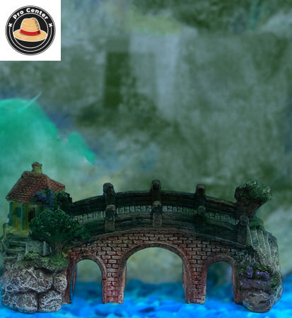 ProOEM 리프로센터 워터월드 수족관 다리 장식 14x5cm 수조장식 물생활 돌다리 어항꾸미기