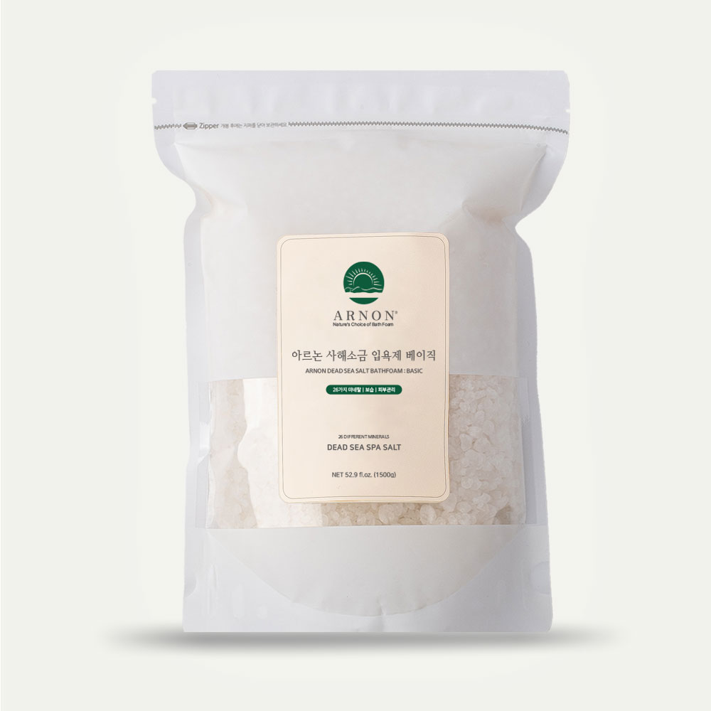 아르논 사해소금 입욕제 베이직 1.5kg 내추럴 바스솔트 배쓰 반신욕 목욕 아로마 족욕제 이미지 7