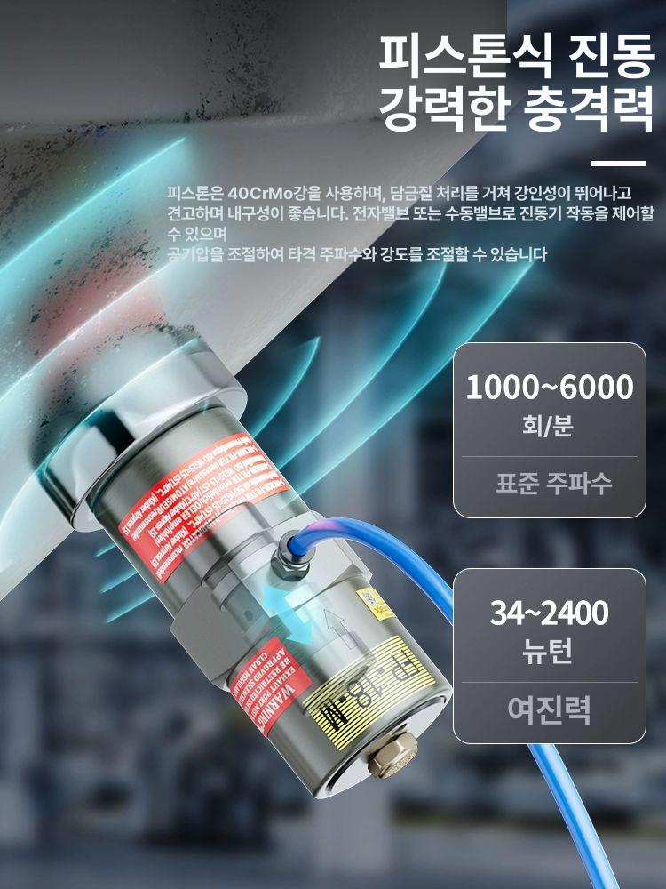 피스톤형 공압 진동기 산업용 바이브레터 커넥터 공업용 창고 발진기 진동자 소형 진동체 - 상세 이미지 2