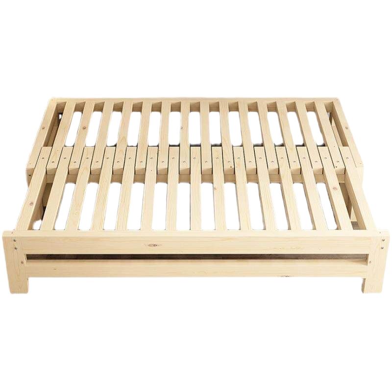 원목 접이식 소파베드 1인용 확장형 거실 침대 폭 60cmx길이(110-200)cm 1x1x1mm - 상품 이미지