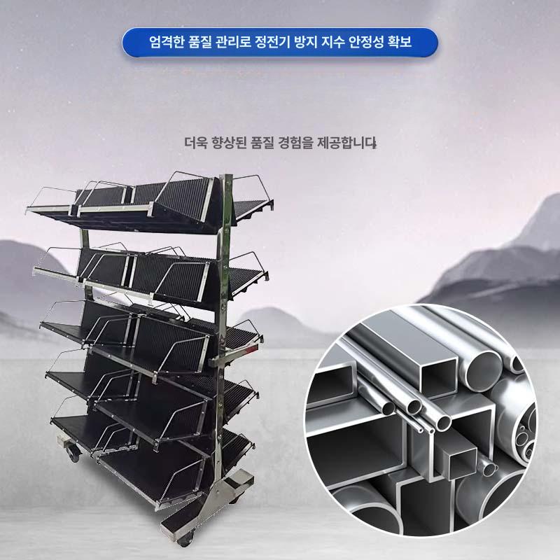 PCB 트레이 정전기 부품 회로 선반 트롤리 방지 기판 8개 행잉 바스켓+카트 프레임 (분리형 모델) - 상세 이미지 3