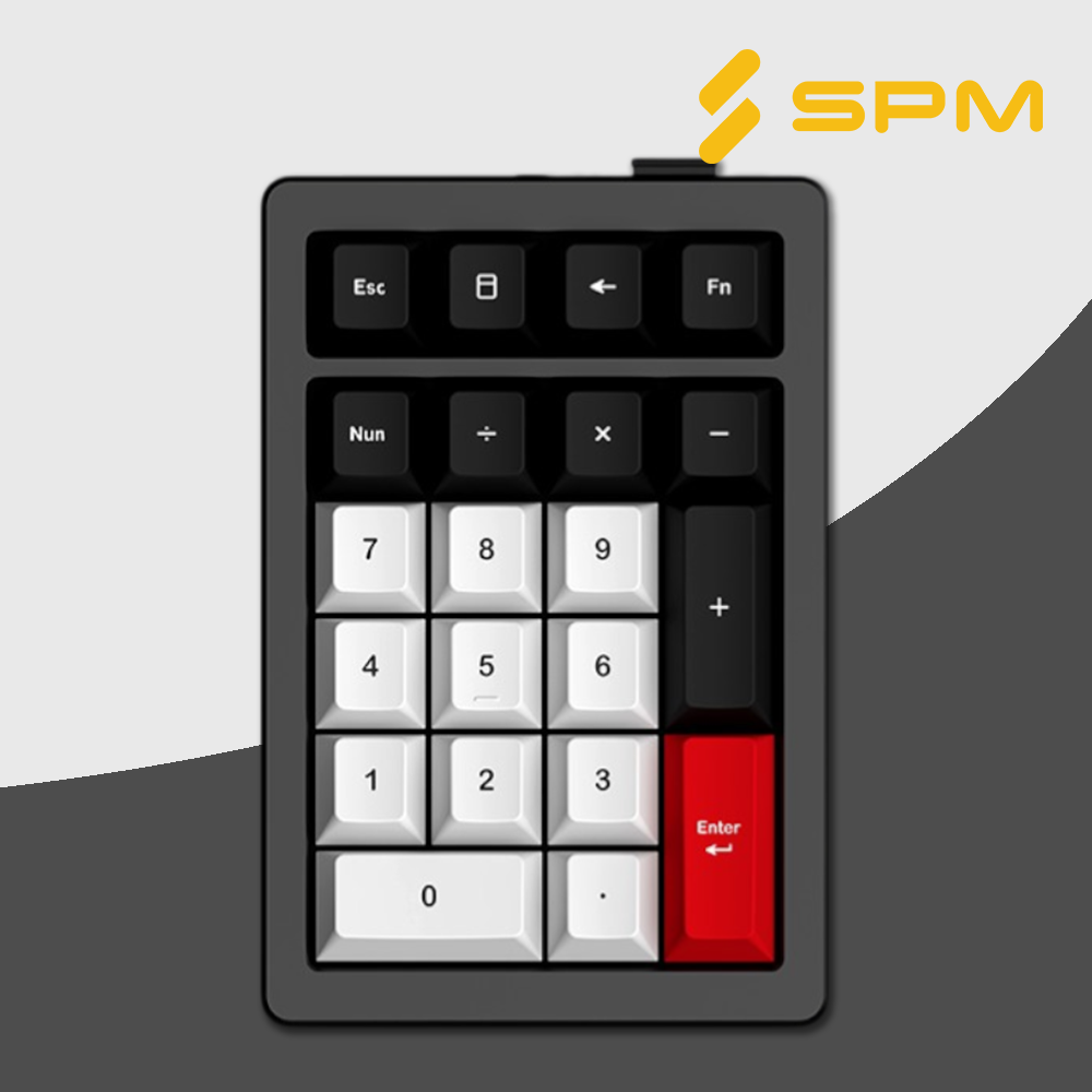 [무선] SPM AL21W 풀알루미늄 숫자 키보드 넘 넘버 블랙, 화이트 몽돌축 - 상품 이미지