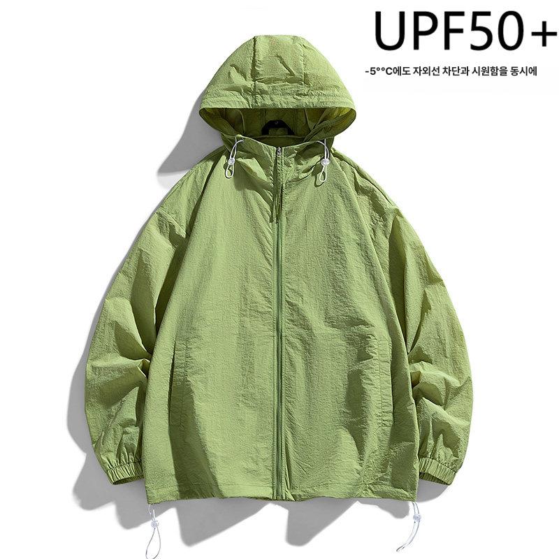 UPF50 플러스 아이스 실크 빠른 건조 자외선 차단 얇은 자켓 화이트 S 40-50kg - 상세 이미지 4